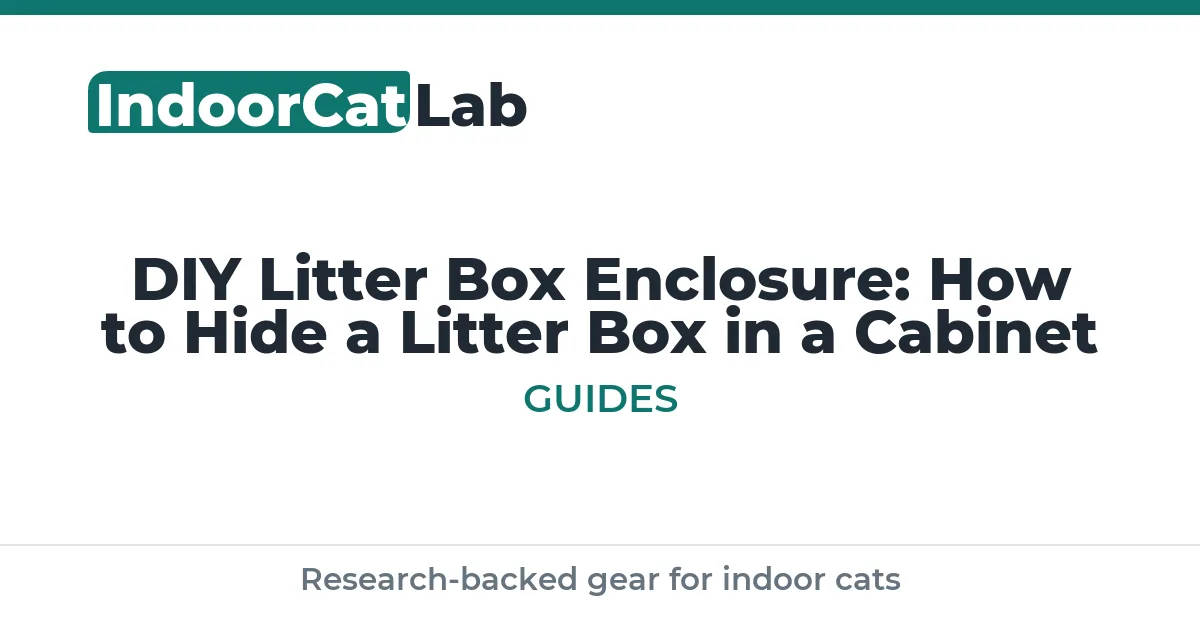 DIY Litter Box Enclosure: How to Hide a Litter Box in a Cabinet